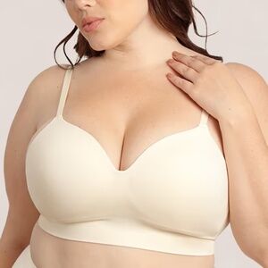Shapermint Truekind® Supportive Comfort Wireless Shaping Bra Sz 2XL in Chai